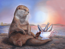 Load image into Gallery viewer, Otter Tea - Art Print
