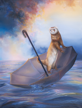 Load image into Gallery viewer, Floating Ferret - Art Print
